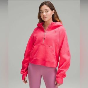 Lululemon Lip Gloss Oversized Scuba Half Zip M/L